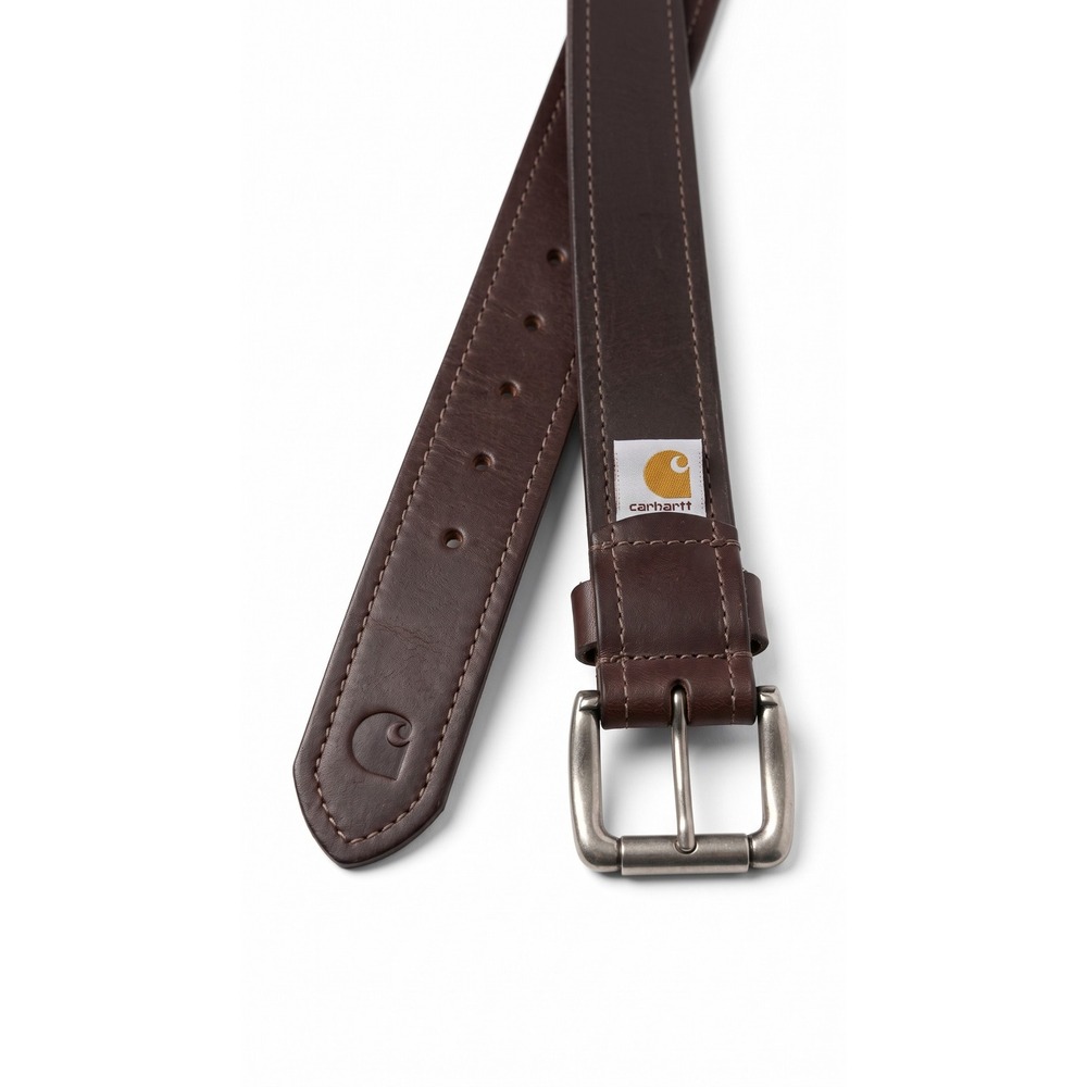 Carhartt Leather Belt Mens 40 Brown Full Grain Leather Roller Buckle Rugged